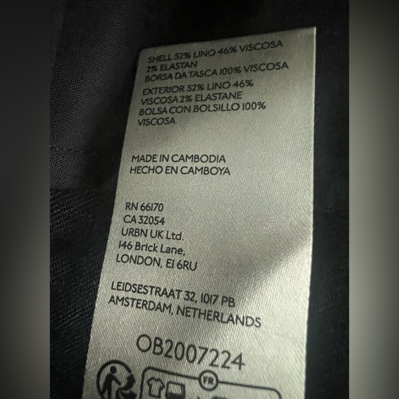 NWT new 32 Anthropologie Maeve ettie shorts pitched linen navy blue - Picture 8 of 17